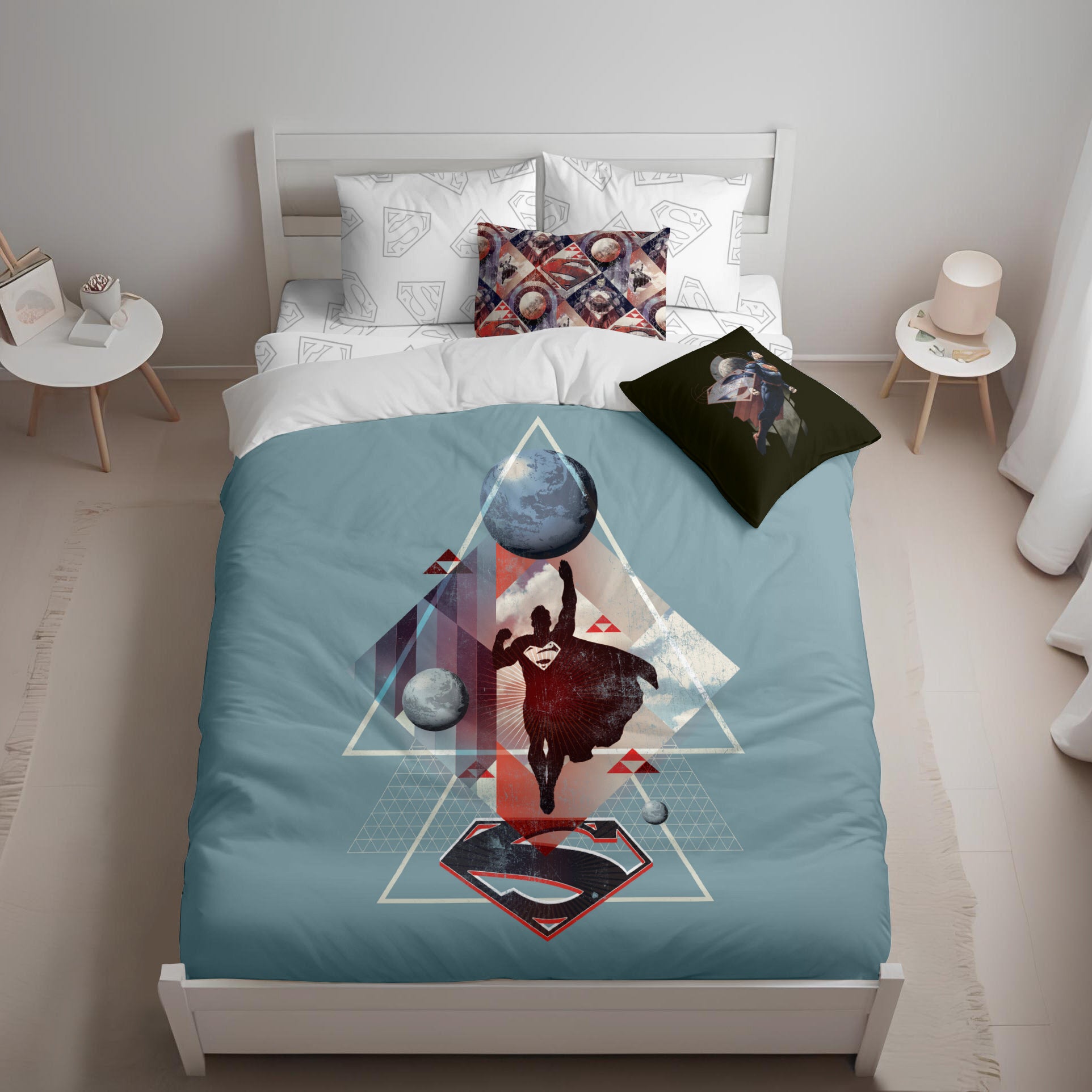 Duvet cover 100% cotton Superman Geometric