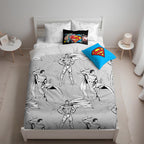 Duvet cover 100% cotton Superman Grey