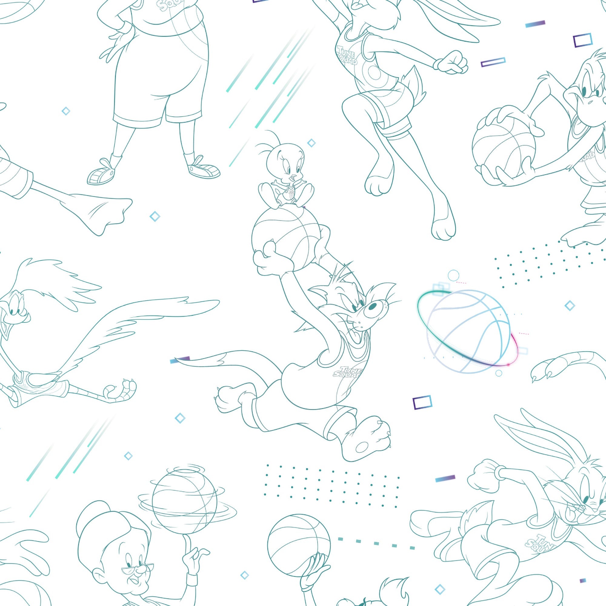 Space Jam fitted sheet 100% cotton
