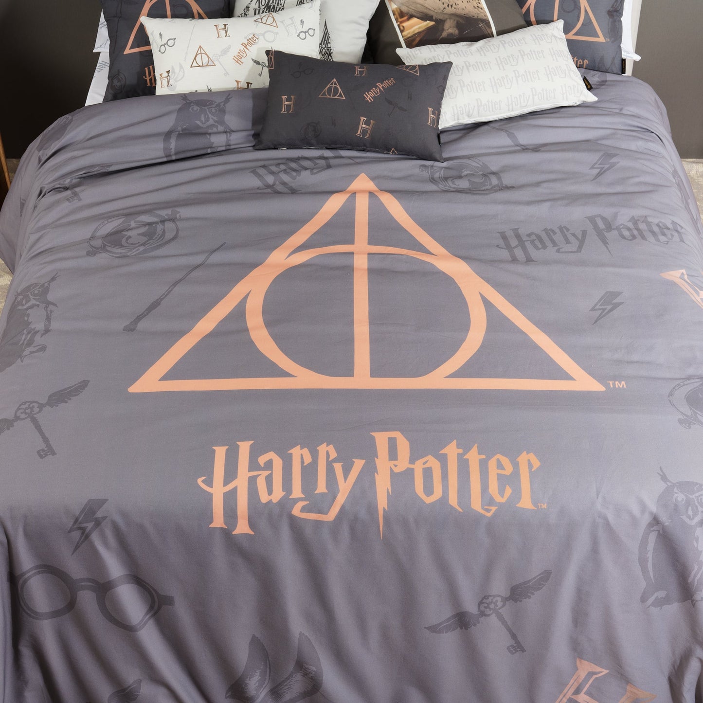 Funda nórdica 100% algodón Deathly Hallows