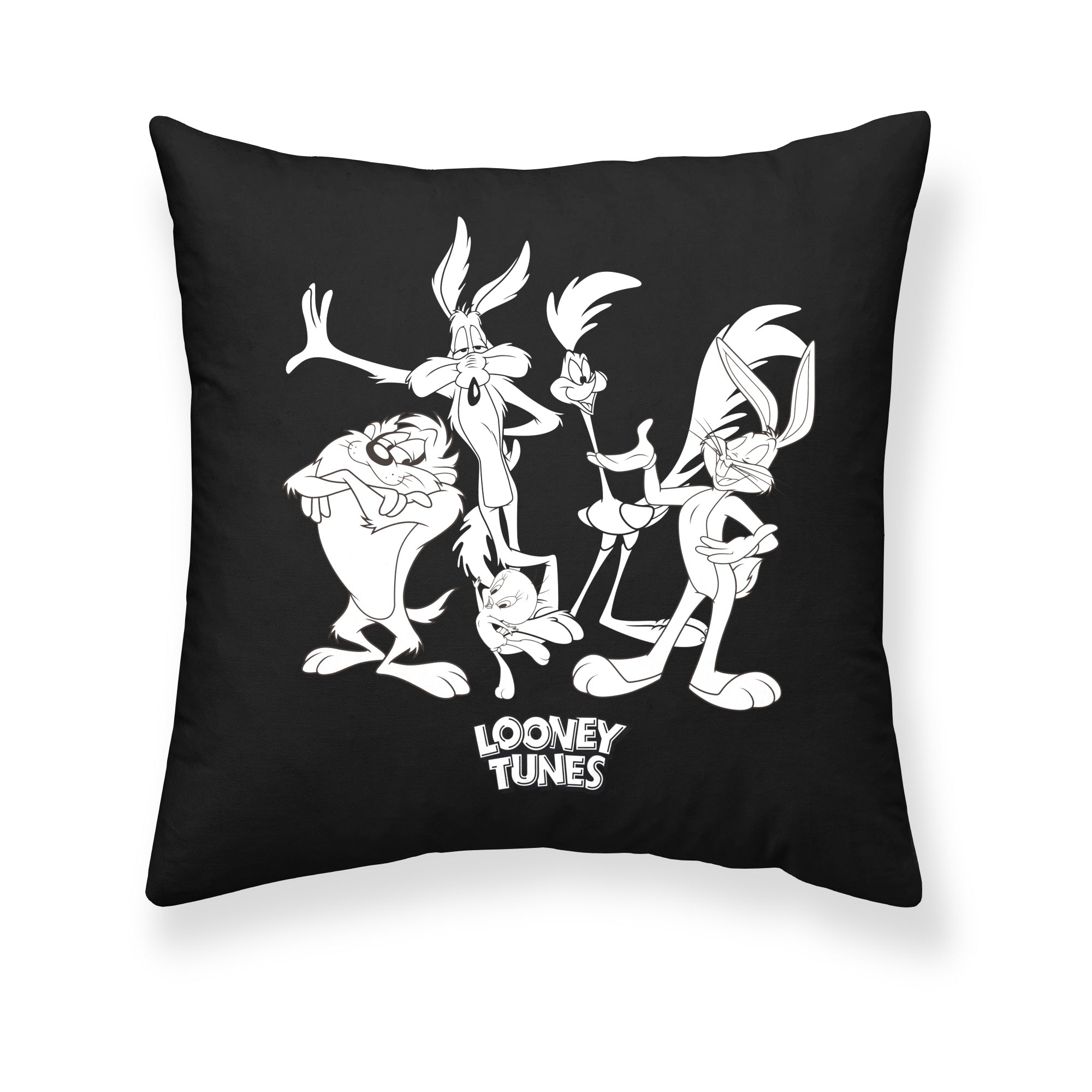 100% Cotton Cushion Cover 45x45 cm Looney Tunes B&amp;W A