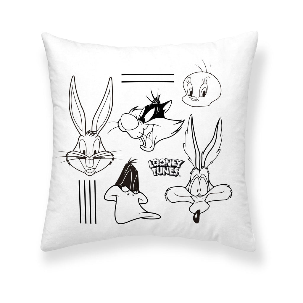 100% Cotton Cushion Cover 45x45 cm Looney Tunes B&amp;W B