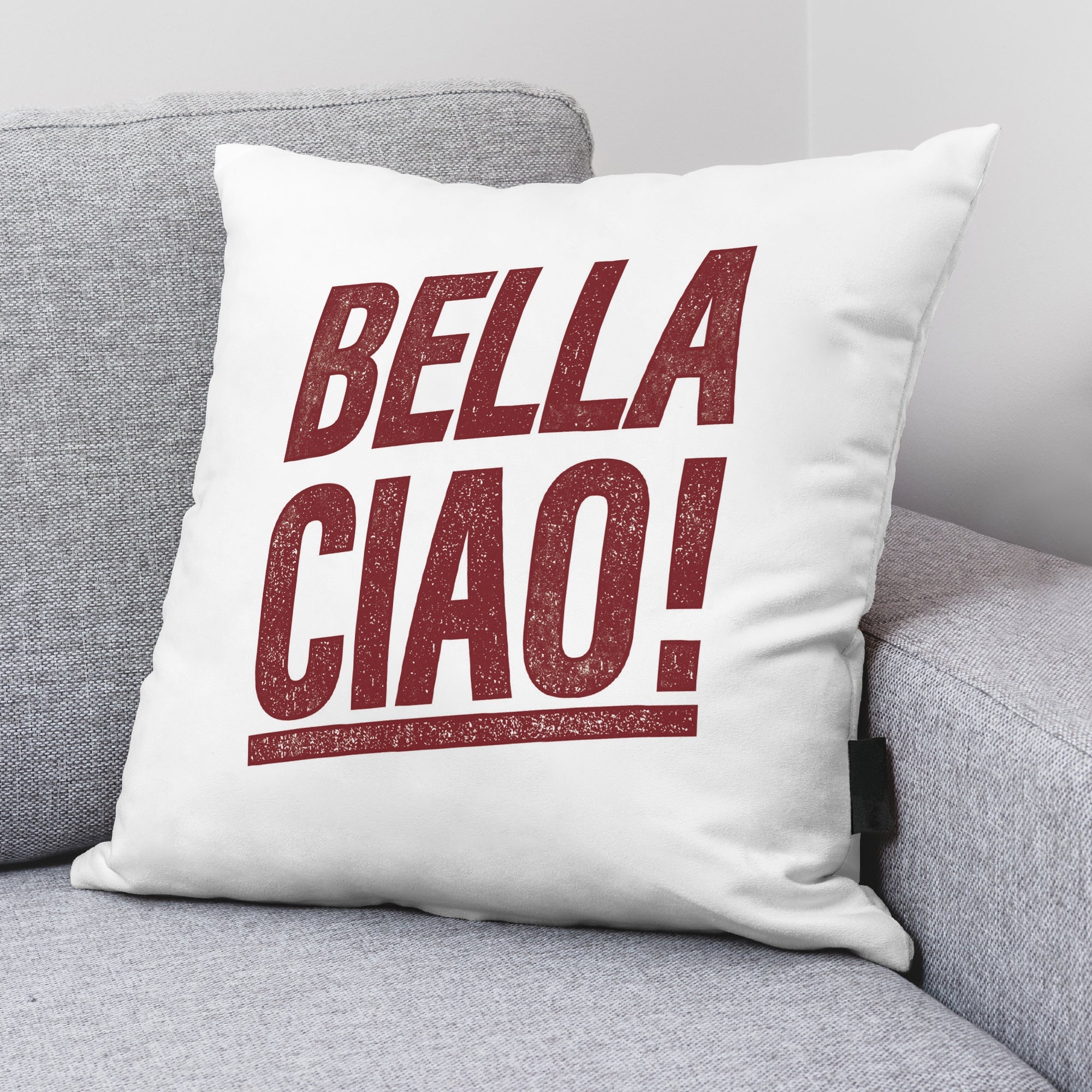 Funda de cojín 100% Algodón 45x45 cm Bella Ciao Basic B