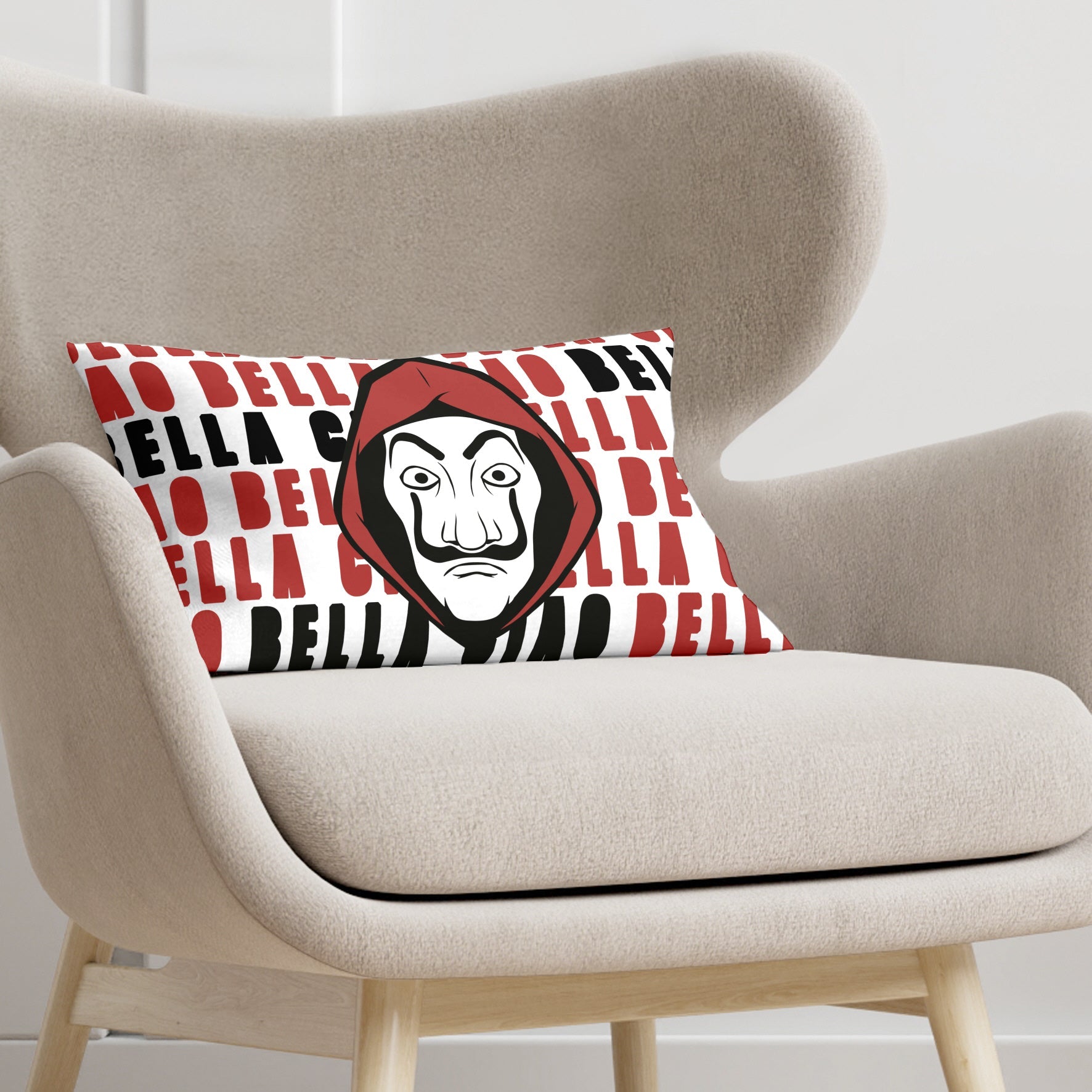 Housse de coussin 100% Coton 30x50 cm Masque C