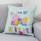 100% cotton cushion cover 45x45cm Learn A