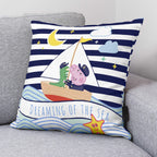 100% cotton cushion cover 45x45cm Sea A