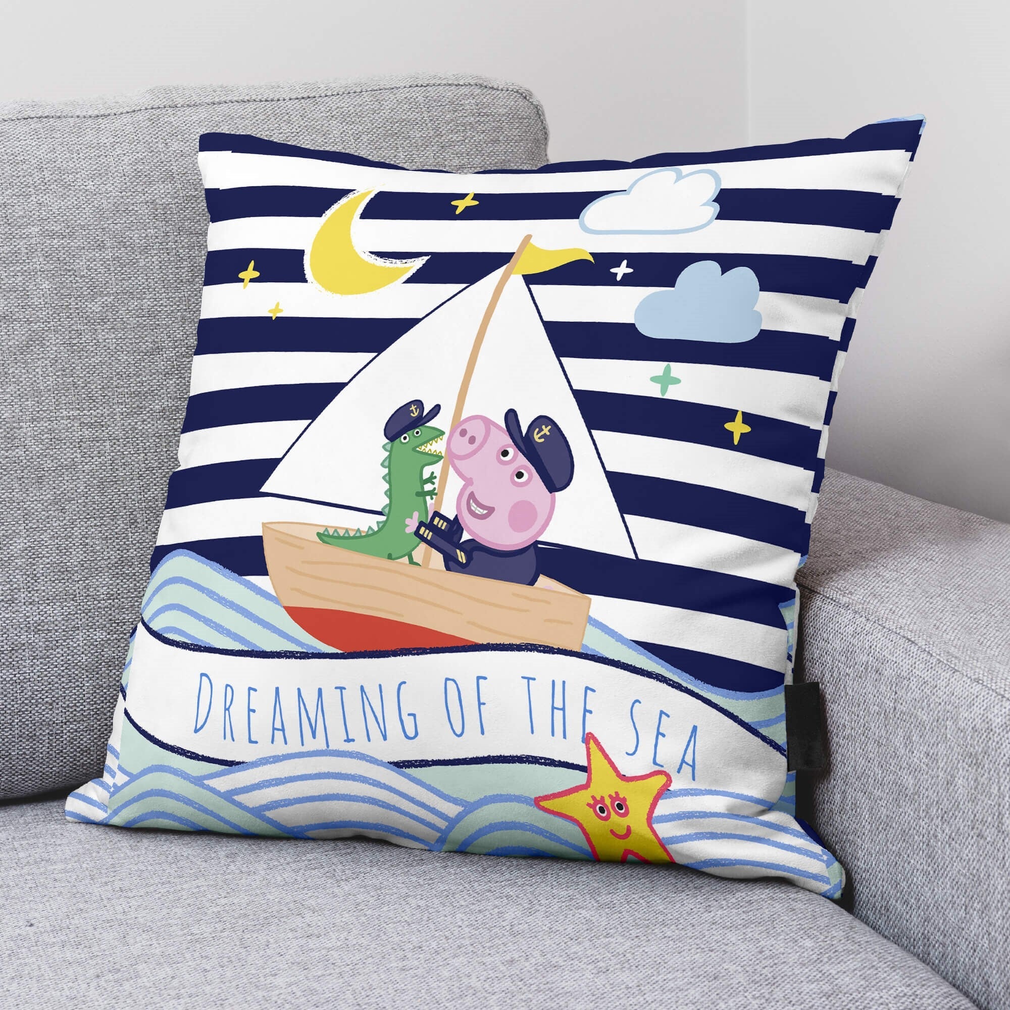 100% cotton cushion cover 45x45cm Sea A