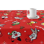 Looney Tunes Christmas stain-resistant tablecloth 01