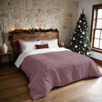 Funda nórdica con clicks Vichy Burdeos 100% algodón