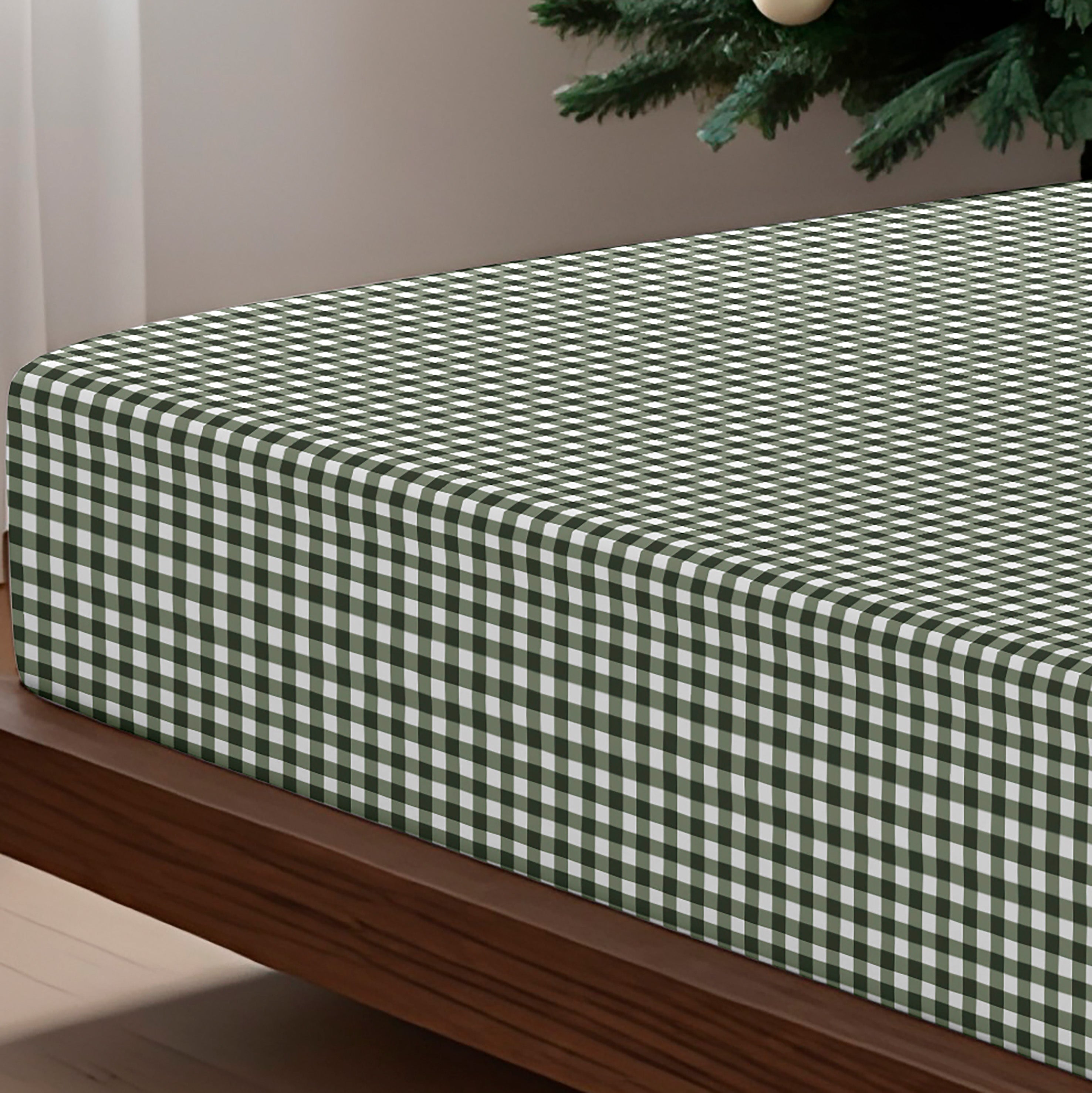 Bajera Xmas Vichy Verde 100% algodón