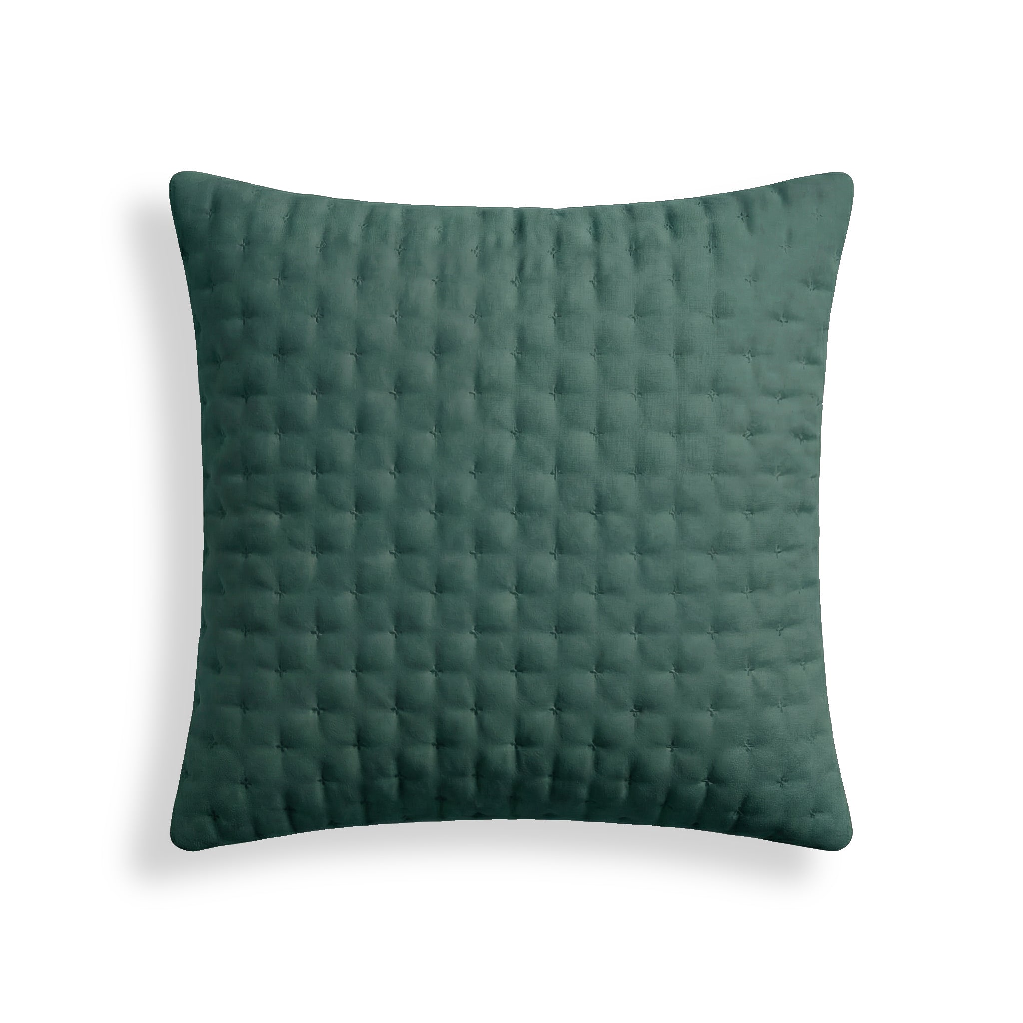 Funda de almohada lisa acolchada Azul Esmeralda