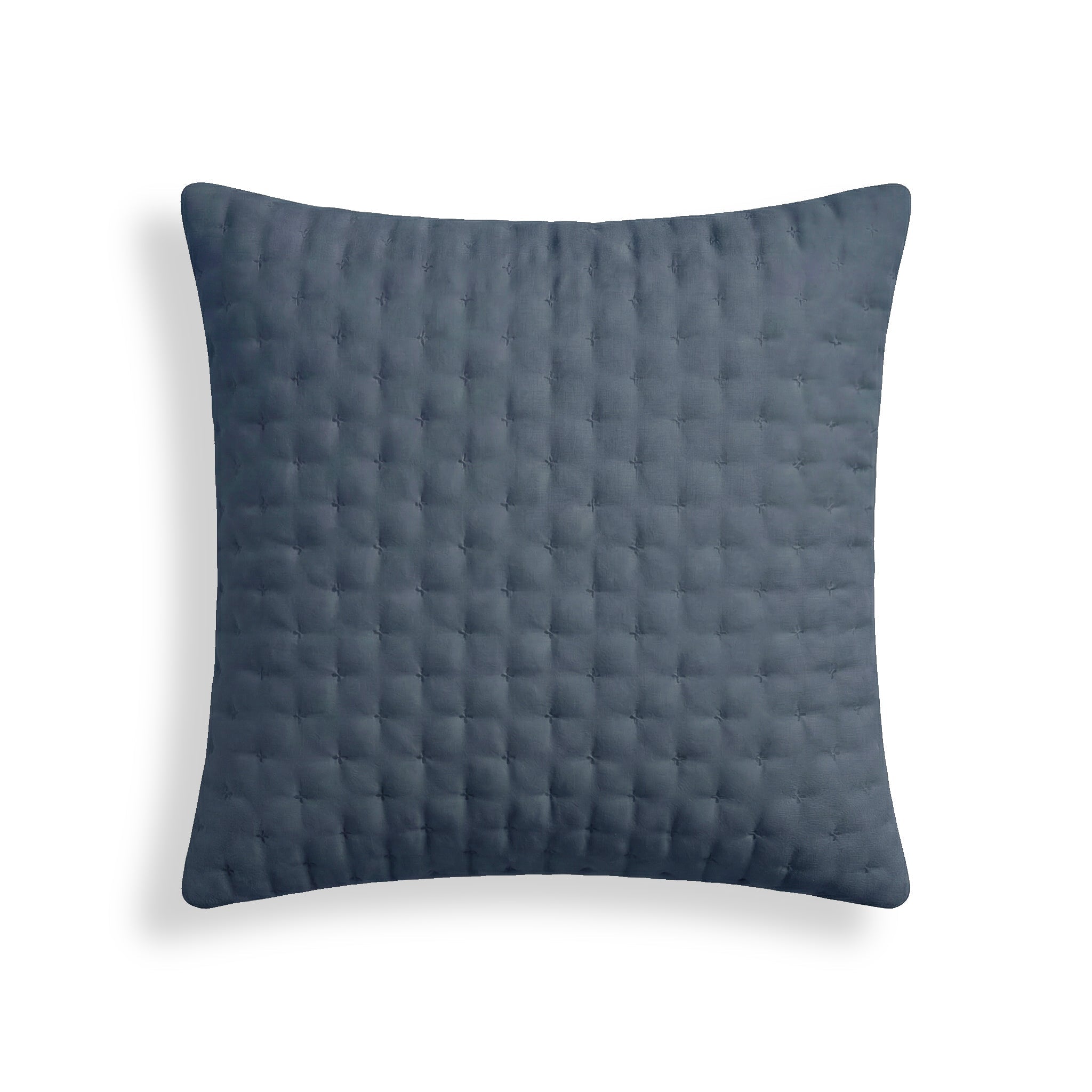 Funda de almohada lisa acolchada Azul Oscuro