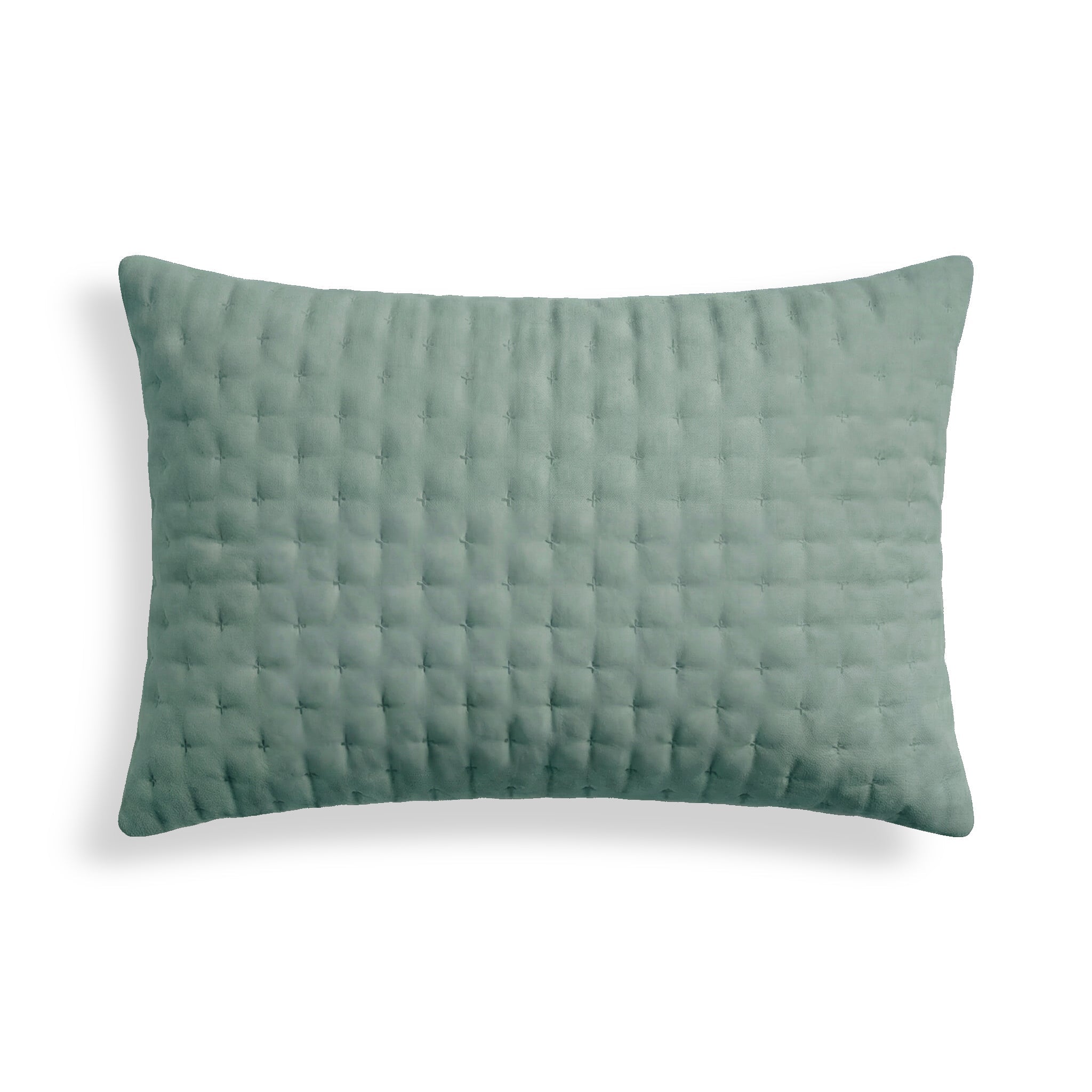 Funda de almohada lisa acolchada Azul Turquesa 50x80 cm