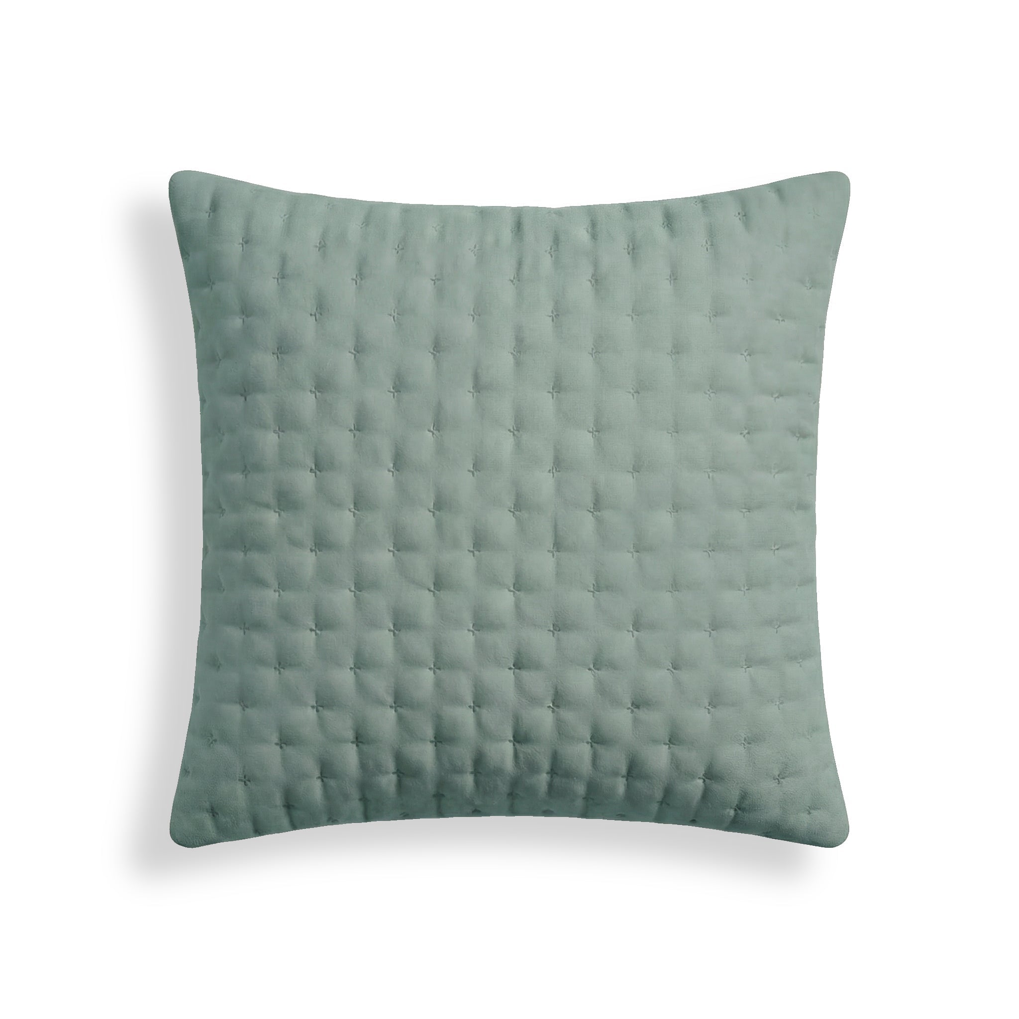 Funda de almohada lisa acolchada Azul Turquesa