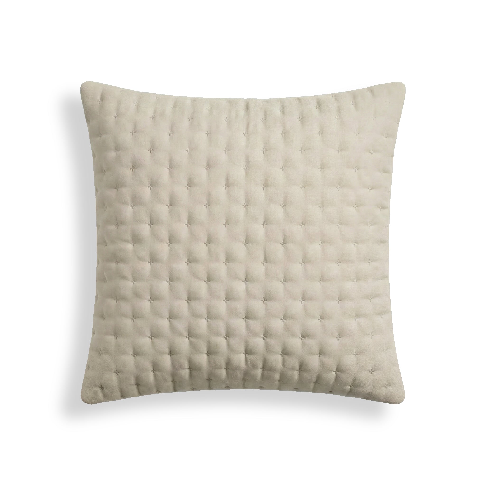 Funda de almohada lisa acolchada Beige Claro