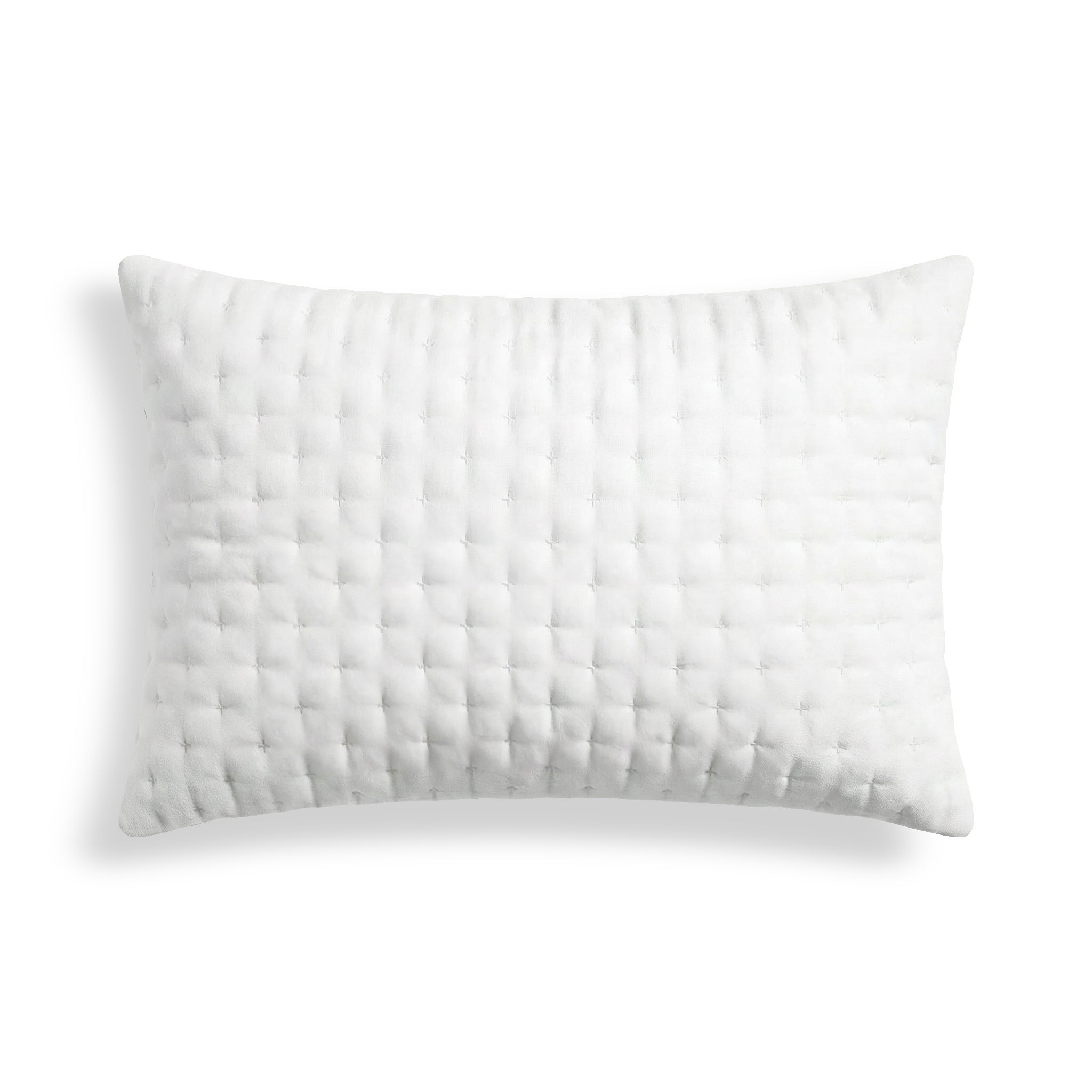 Funda de almohada lisa acolchada Blanco 50x80 cm