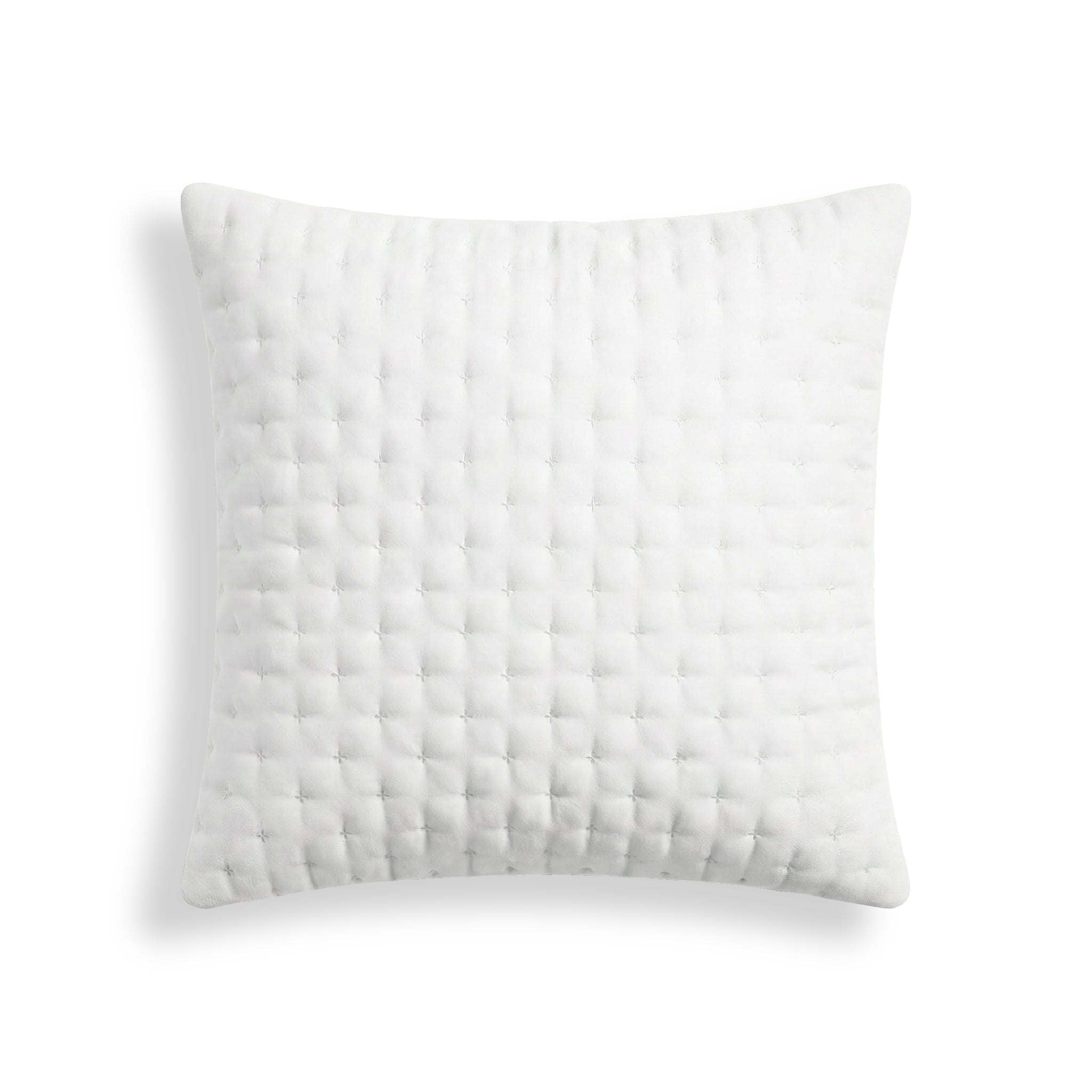 Funda de almohada lisa acolchada Blanco
