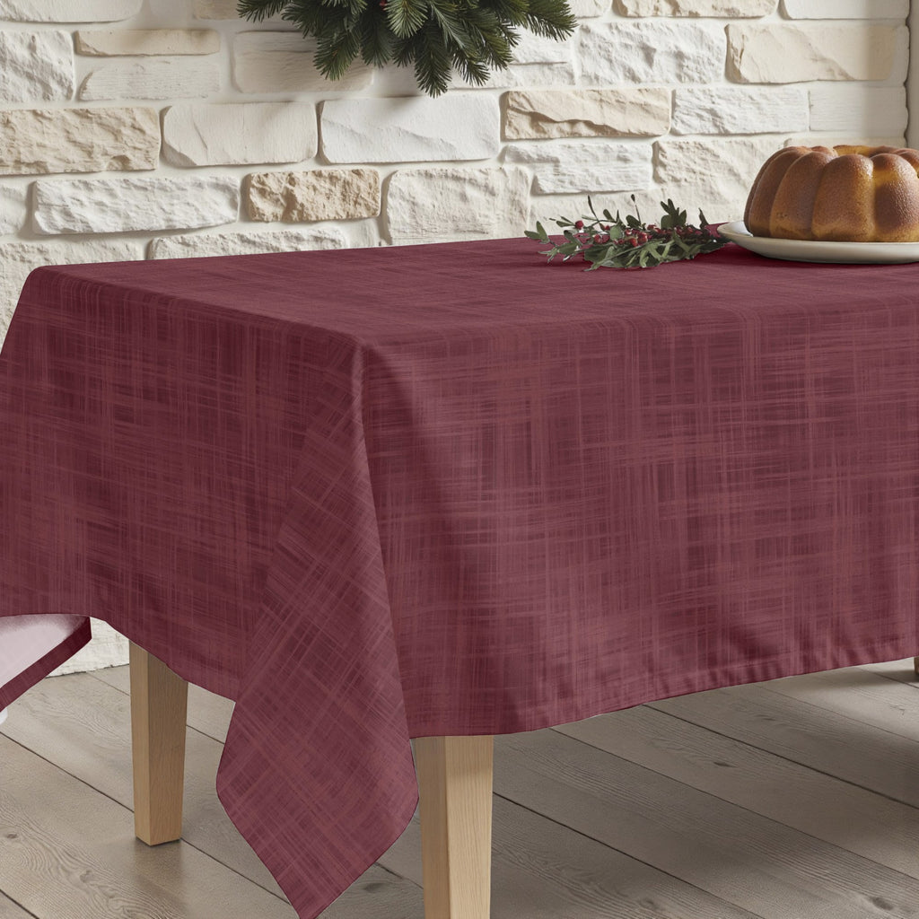 Christmas Bordeaux stain-resistant tablecloth