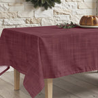 Christmas Bordeaux stain-resistant tablecloth