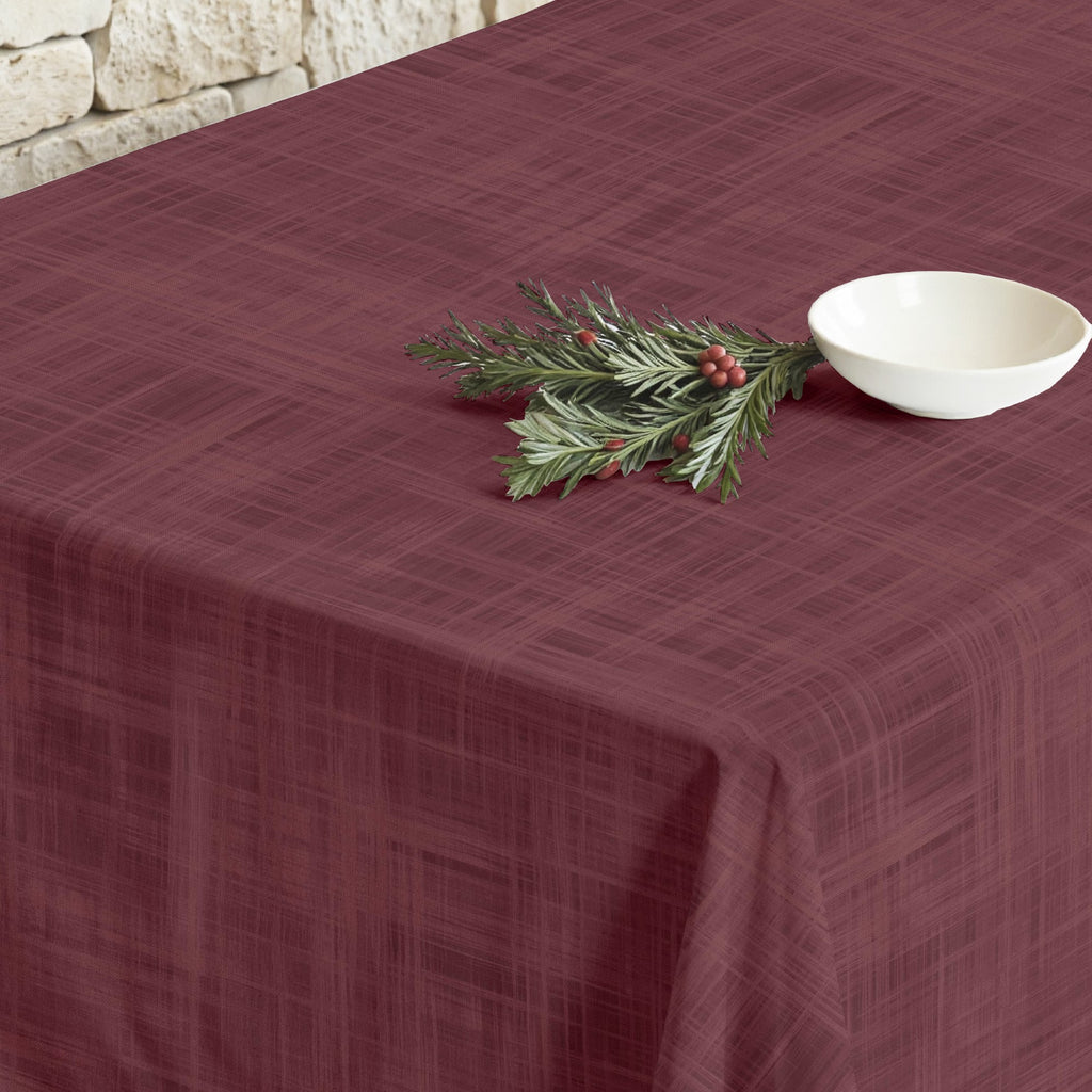 Christmas Bordeaux stain-resistant tablecloth