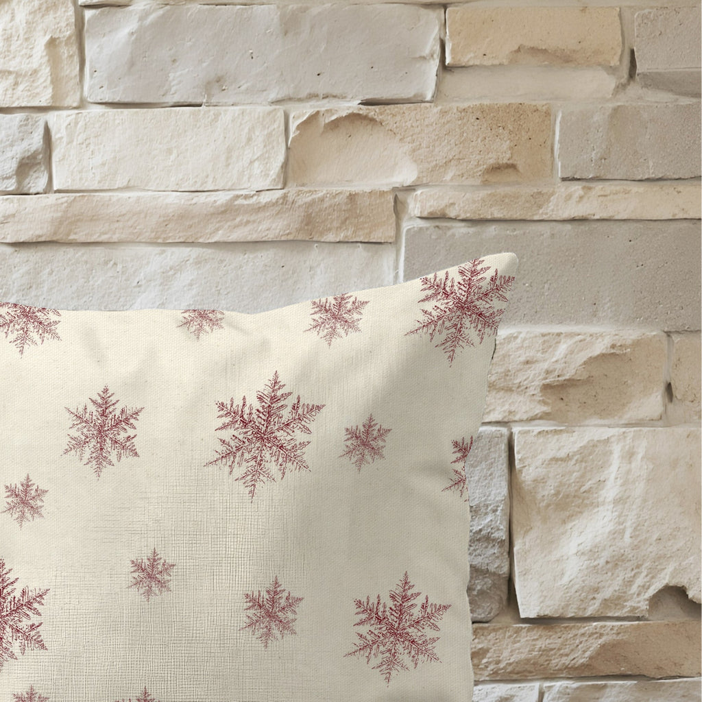 Funda de cojín 100% algodón Christmas Red Toile 50x50 cm