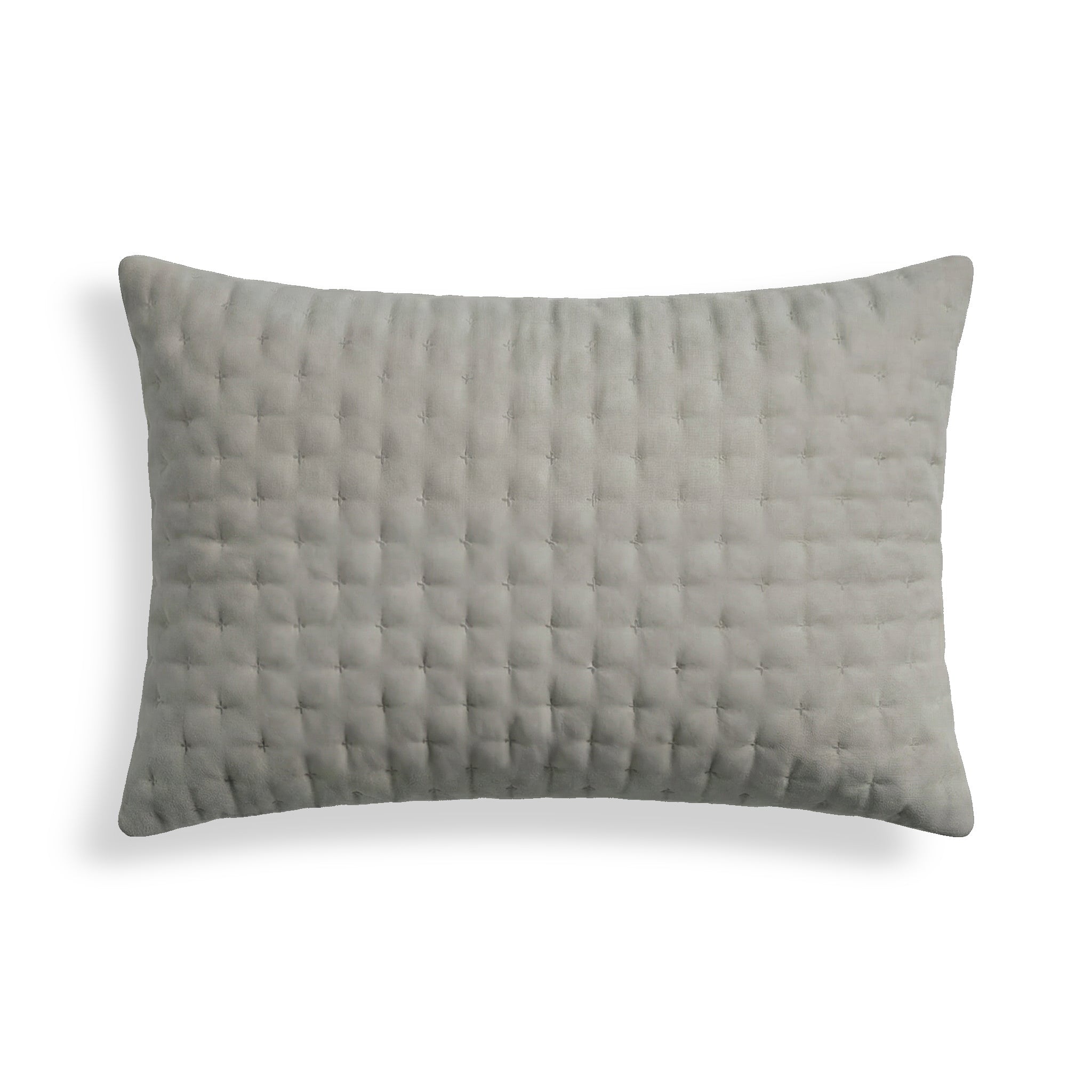 Funda de almohada lisa acolchada Ceniza 50x80 cm