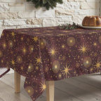 Nappe résistante aux taches de Noël rouge ciel