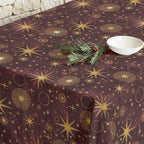 Nappe résistante aux taches de Noël rouge ciel