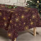 Nappe résistante aux taches de Noël rouge ciel