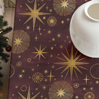 Nappe résistante aux taches de Noël rouge ciel