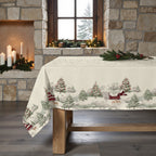 Mantel antimanchas Christmas deer cenefa 1225