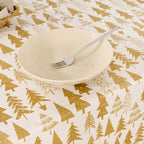 Christmas 31 Gold stain-resistant tablecloth