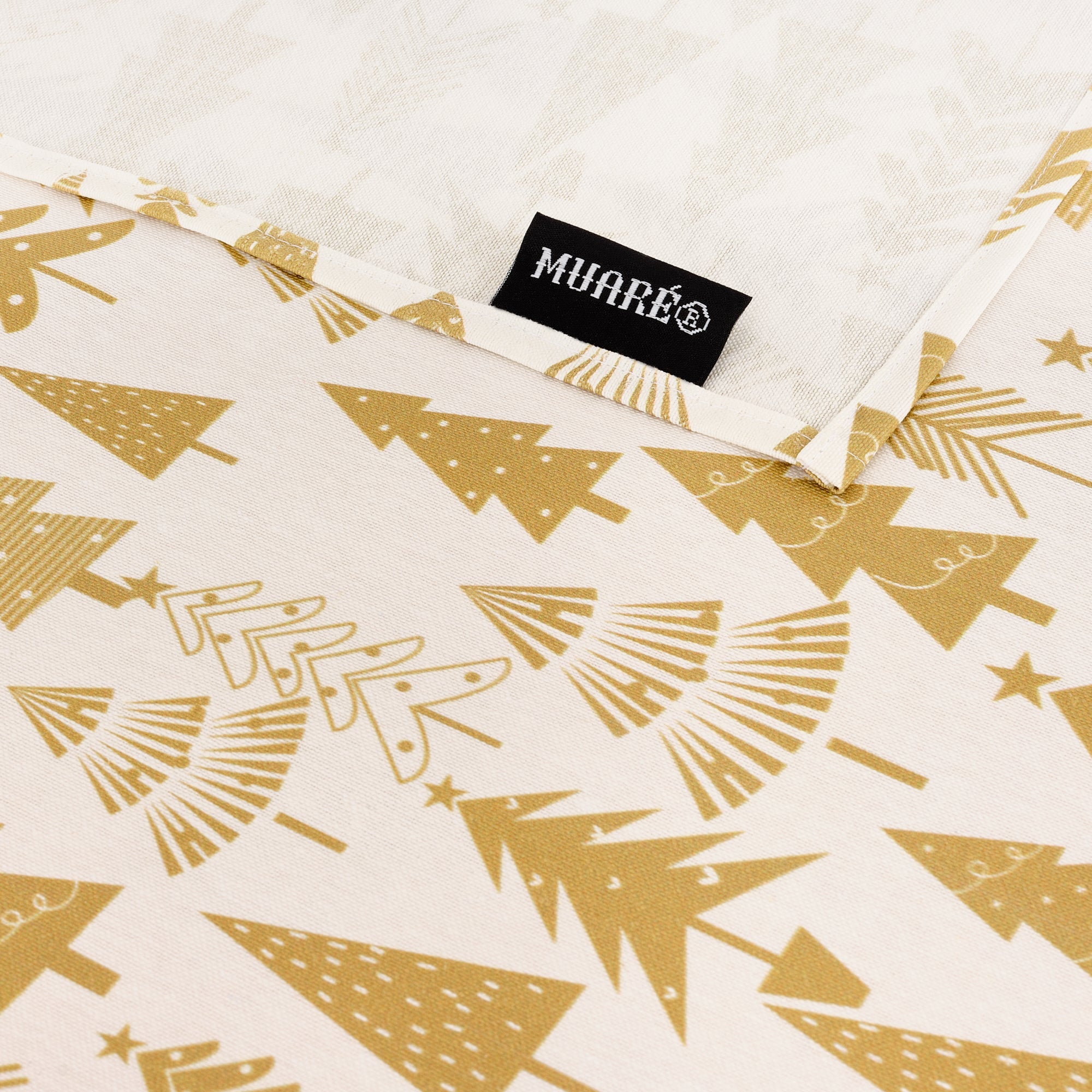 Christmas 31 Gold stain-resistant tablecloth