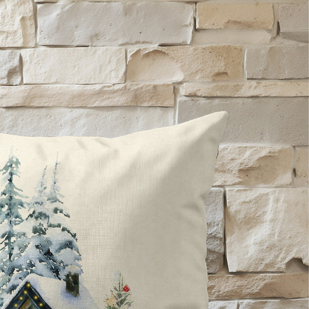 Funda de cojín 100% algodón Christmas Landscape B 50x50 cm