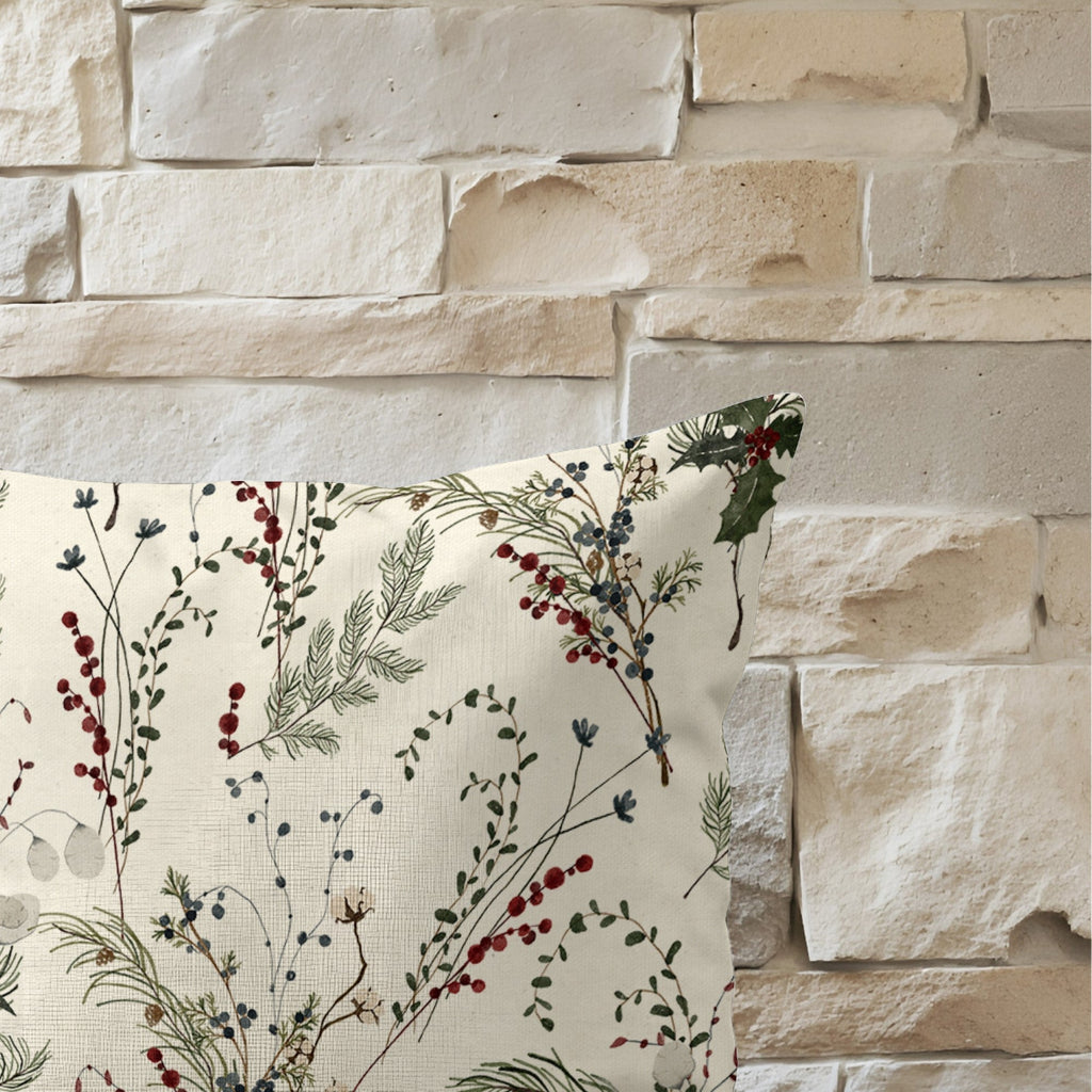 Funda de cojín 100% algodón Christmas Muerdago 2-100 30x50 cm