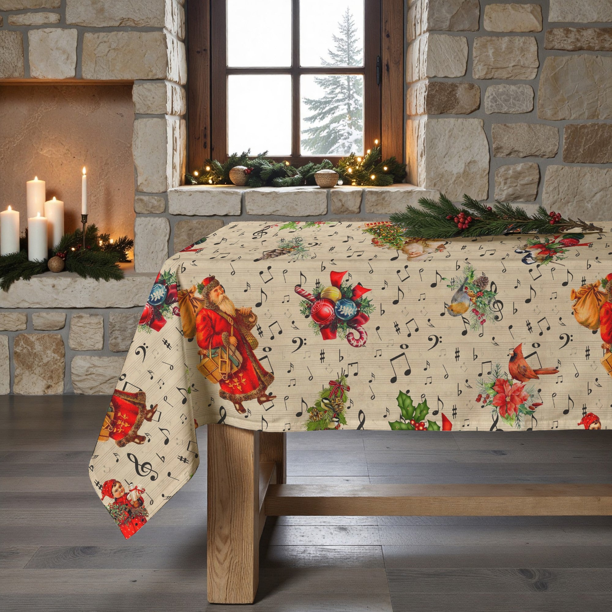Stain-resistant tablecloth Christmas Sheet Music