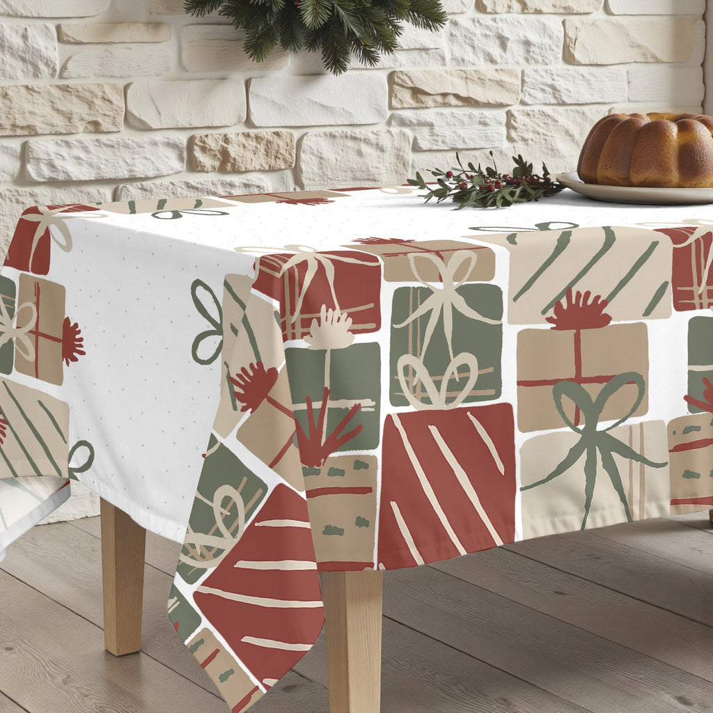 Nappe antitache cadeau de Noël