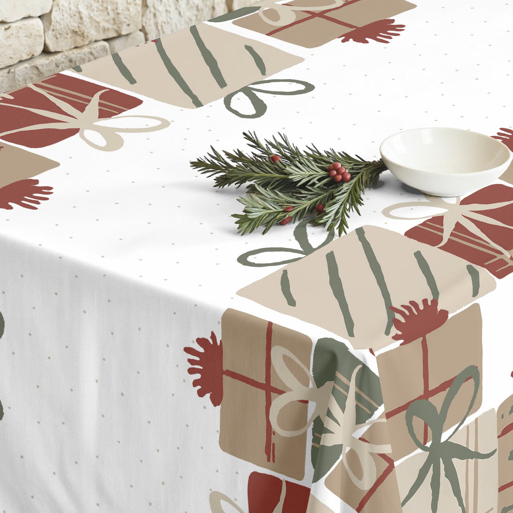 Nappe antitache cadeau de Noël