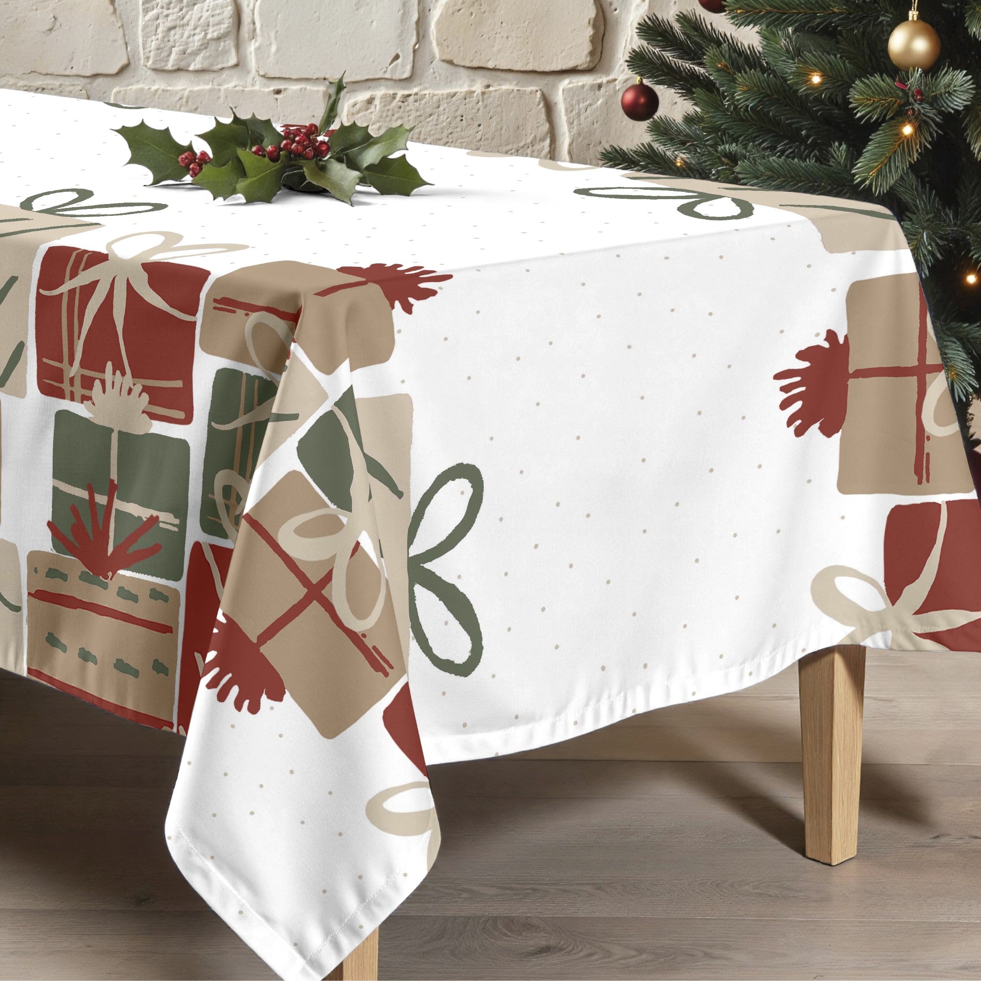 Nappe antitache cadeau de Noël