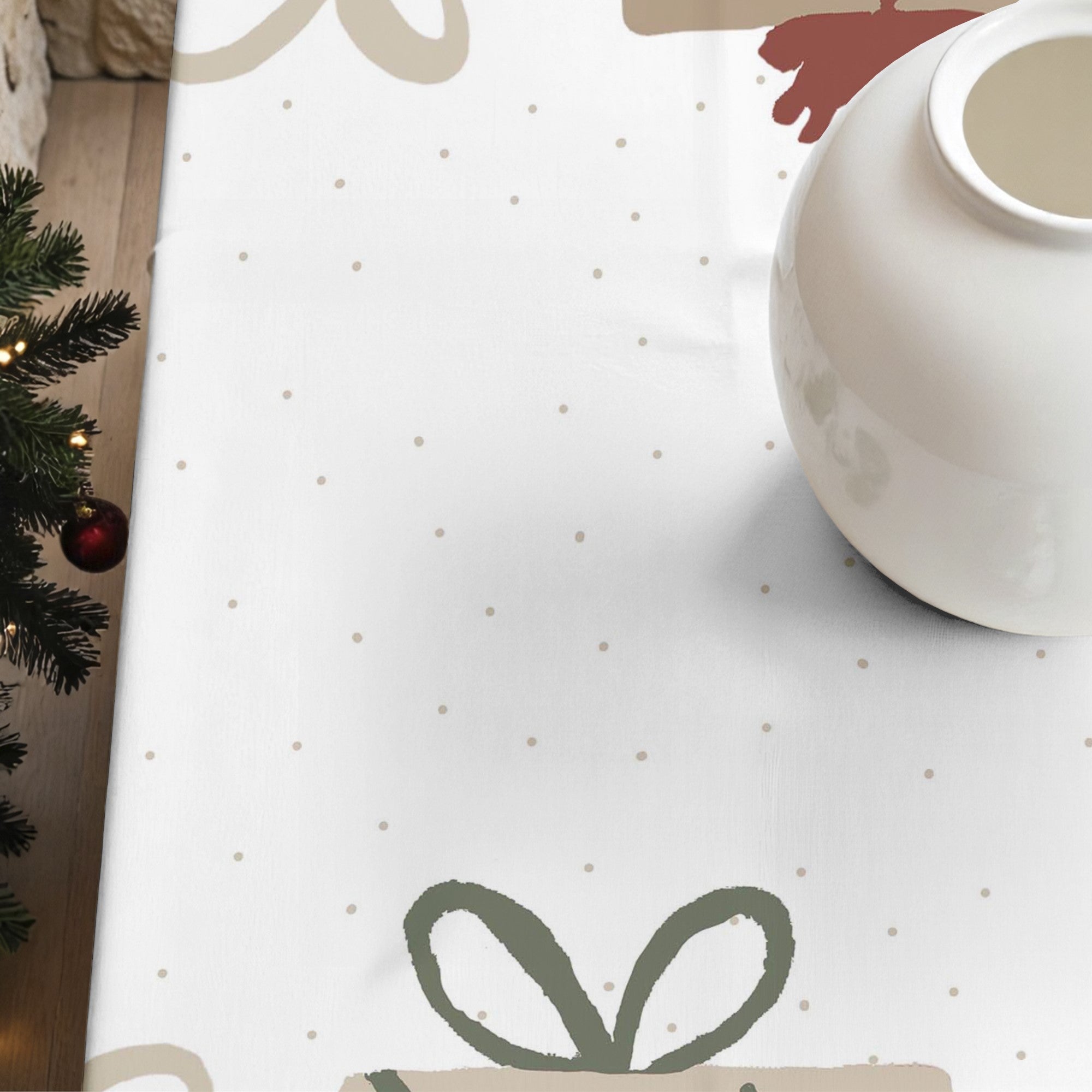 Nappe antitache cadeau de Noël