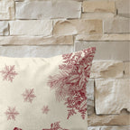 Funda de cojín 100% algodón Christmas Red Toile A 50x50 cm