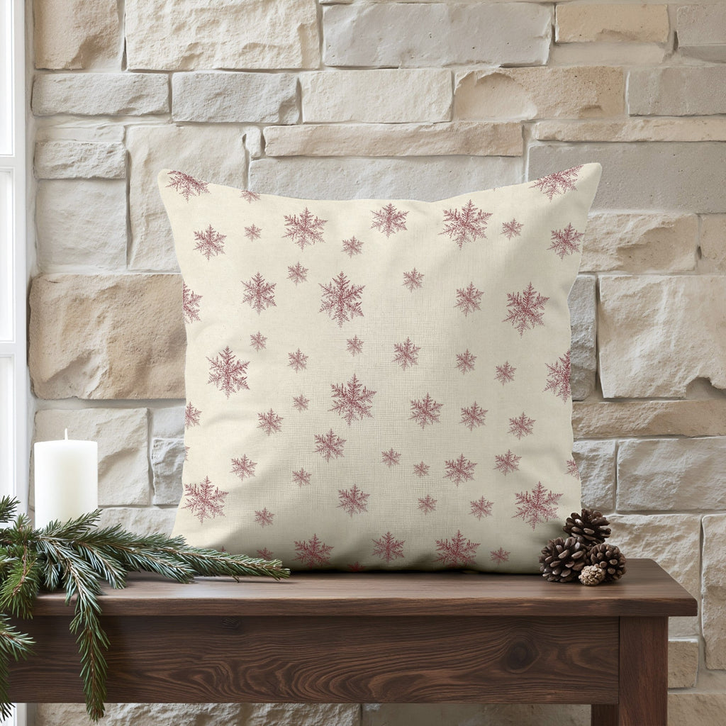 Funda de cojín 100% algodón Christmas Red Toile 50x50 cm