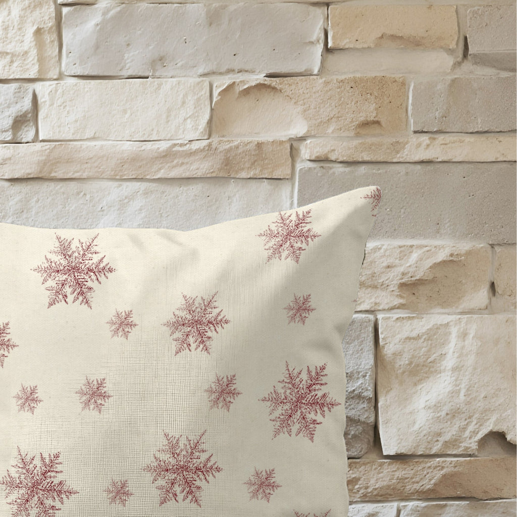 Funda de cojín 100% algodón Christmas red Toile 30x50 cm