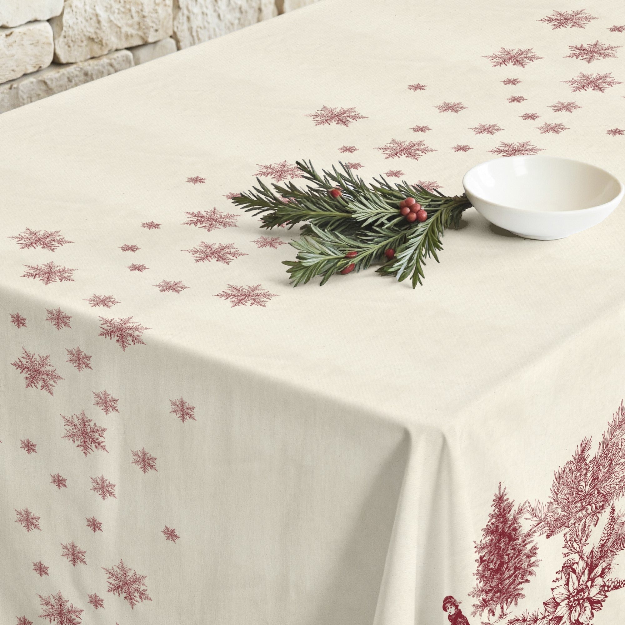 Mantel antimanchas Christmas toile vp-101