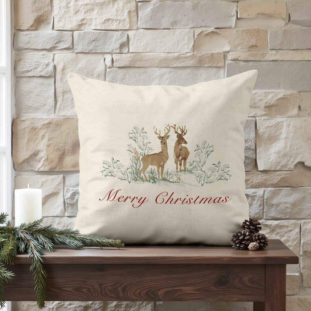 Funda de cojín 100% algodón Christmas Ciervo B 50x50 cm