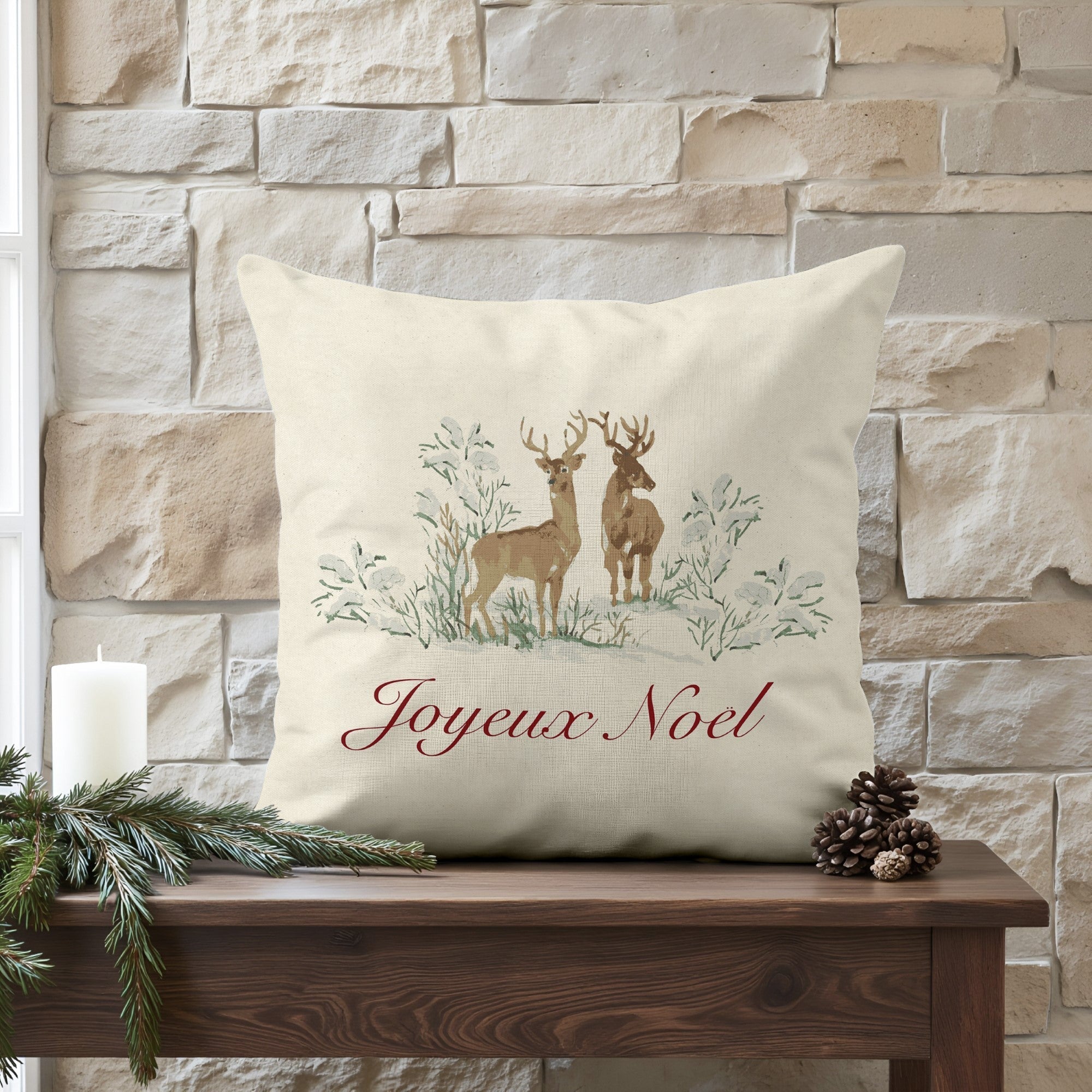 Funda de cojín 100% algodón Cerf B 50x50 cm