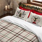 Funda nórdica con clicks 100% algodón Cuadros Navidad