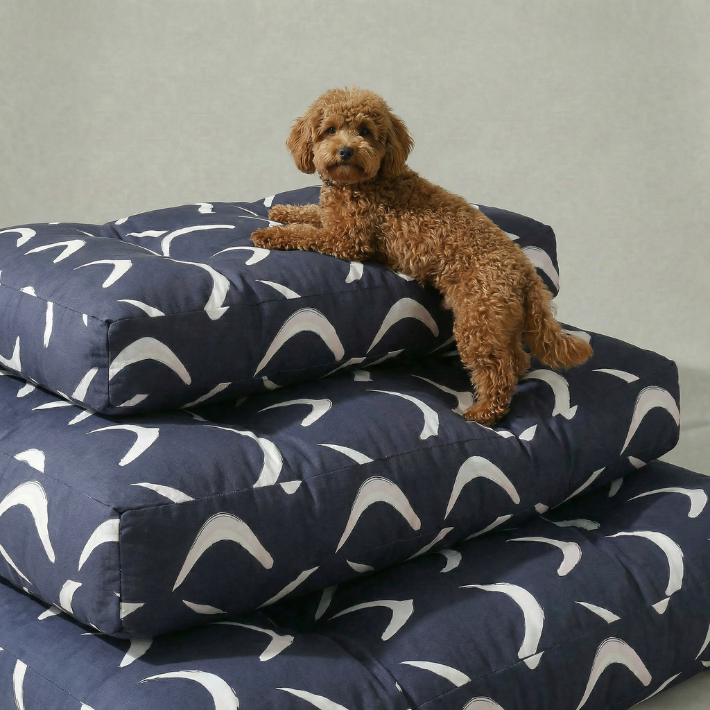 Cama para mascotas gruesa y acolchada antimanchas Calella Azul