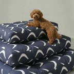 Cama para mascotas gruesa y acolchada antimanchas Calella Azul