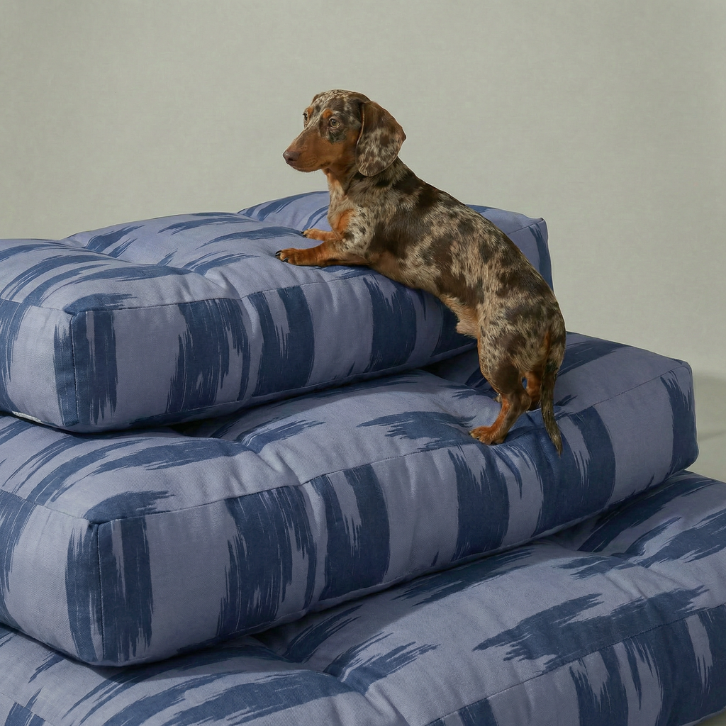 Cama para mascotas gruesa y acolchada antimanchas Mahón Azul Marino